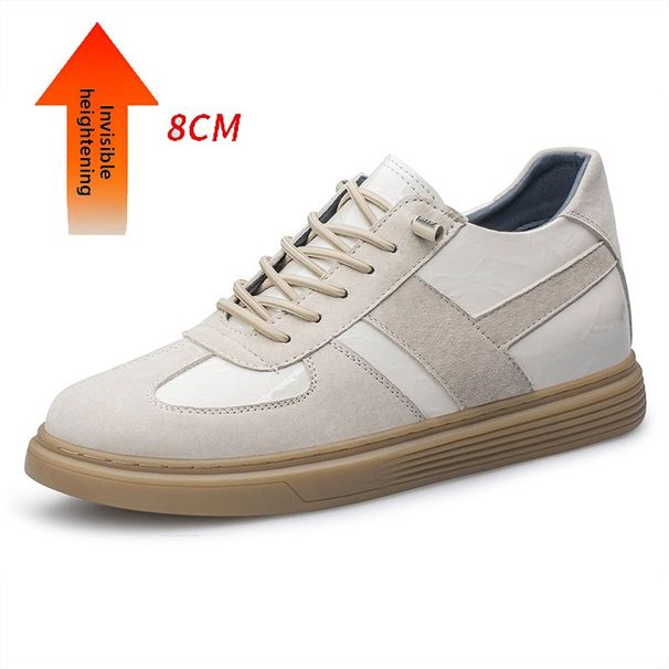 Height-increasing Casual Board Shoes, First Layer Cowhide Retro German Training Shoes, Men's Genuine Leather Reinforced Sewing Line, Beef Tendon Sole_vogvips.com