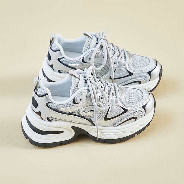Daddy Shoes Female Student Sports Running Casual Shoes Platform Heightening Shoes_vogvips.com