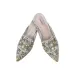 Okimoz Exquisite Beaded Embellished Mules With Pointed Toe And Gold Heel Embossed Leather Appliques Big Size_vogvips.com