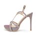 Glitter Pointed Toe Stiletto Heel Sandals With Crystals And Ankle Strap For Women_vogvips.com