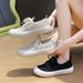Little White Shoes Female And Female Students Leisure Sports Versatile One Pedal Street Shooting_vogvips.com