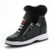 Rabbit Fur Inner Height Increasing Women's Autumn Winter New Warm Cotton Thick Sole Wedge Double Zipper Casual White_vogvips.com