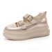Platform Closed-Toe Velcro Sandals For Women, Summer Outdoor Fashion 2025 New Style, High-End Versatile Matching Skirt_vogvips.com