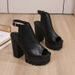 Women's Shoes Summer New High Heeled Thick Heeled Sandals For Women Waterproof Platform Fish Mouth Roman Shoes_vogvips.com