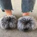 Fox For Women Luxury Designer Sandals On Summer Furry Slippers Flip Flops Shoes Outdoor Raccoon Fur Slides_vogvips.com