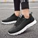 Men's Black Casual Sports Shoes Leather Casual Men's Shoes Lightweight Soft Bottom Casual Running Shoes Students Vacation Walking Shoes_vogvips.com