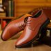 Euro Step Large Size Leather Business Formal Casual Breathable Men's British Pointed Toe Shoes_vogvips.com