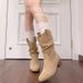 Instant Delivery Ruth Same Style Western Ruched For Women, Pile Boots, Petite Height-Increasing Short Tube Riding Boots_vogvips.com