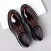 Euro Step Hairstylist Men's Korean Style British Trend Lazy Genuine Versatile Breathable Shiny Soft Sole Leather Shoes_vogvips.com