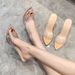 Rhinestone Stiletto High Heel Sandals For Women Outdoor 2025 Spring Summer New Fashion Transparent Elegant Pointed Toe_vogvips.com