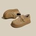 Women's Shoes Retro Platform Shoes, Autumn And Winter, Versatile And Trendy, Fleece Lined, Height Increasing, Women's Single Shoes._vogvips.com
