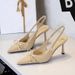 Hollow Bow Women's Shoes Pointed Head Shallow Mouth Patent Leather High Heels Thin Heel Empty Shoes_vogvips.com