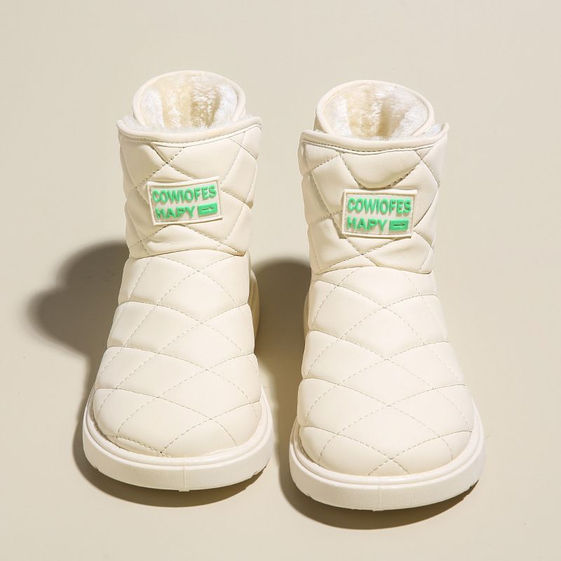 Women's Shoes Plush High Top Snow Boots Women Winter New Student Ins Version Warm Casual Shoes Cotton Shoes Women RM883_vogvips.com