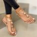 Women's Flat Sandals Summer Casual Flat Toe Beach Plus-size Sandals_vogvips.com