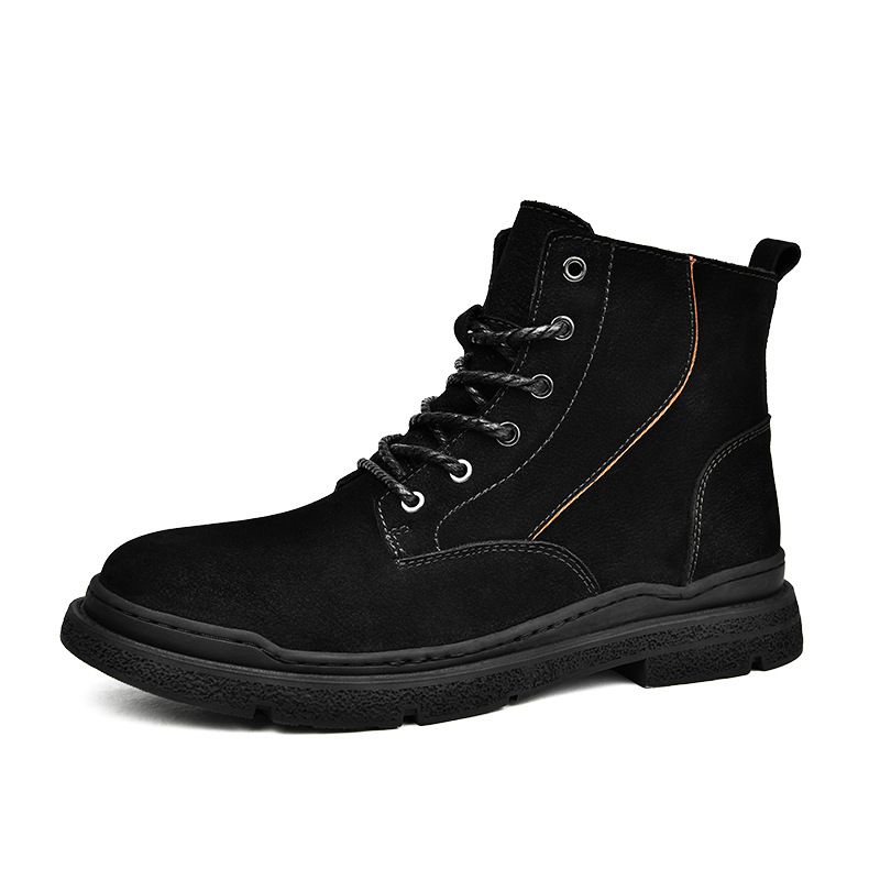 High Top Martin Boots Men's Shoes Medium Boots Tooling Men's Short Boots Snow Retro Old Men's Boots_vogvips.com