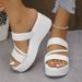 Women's Shoes Summer Sandals For Women New Platform Thick Soled Sandals Fashionable Wedge Heeled Large Size Sandals_vogvips.com