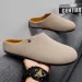 Men's Suede Clogs Slip On Casual Flat Shoes Comfortable Non Slip Slippers Outdoor And Indoor Universal_vogvips.com