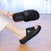 Ladies' Home Slippers One-word Fashion Personalized Slippers Can Be Worn Outside Slippers Beach Slippers Roman Shoes_vogvips.com
