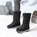 Unisex Puffy Winter Snow Boots Side Zipper Warm Lining For Cold Weather_vogvips.com