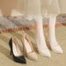 Women's Shoes Nude Casual Business Wedding Party Patent Leather Waterproof Platform Catwalk Sexy Temperament Stiletto Etiquette Single Shoes_vogvips.com