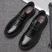 European Warm Series Autumn Winter Casual Leather Round Toe Wide Version Extra Large Size 45-49 Men's Thick Sole Lace-up Business Work Single_vogvips.com