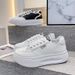 Low Top White For Women New Autumn Women's Versatile Thick Soled Running Height Increasing Waterproof Sports And_vogvips.com