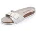 Womens Multi Color Adjustable Buckle Slide Sandals Soft Cork Footbed For Summer Daily Wear Casual Shoes_vogvips.com