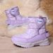 Children's Shoes Snow Boots Children's Cotton Shoes Girls Non Slip Cotton Boots Winter New Velvet Warm Short Boots Boys Sports Shoes_vogvips.com