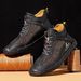European Warm Series Autumn Winter New Mid-top Martin Closed-toe Handmade Outdoor Casual Large Size Lace-up Leather Boots Men's Style_vogvips.com