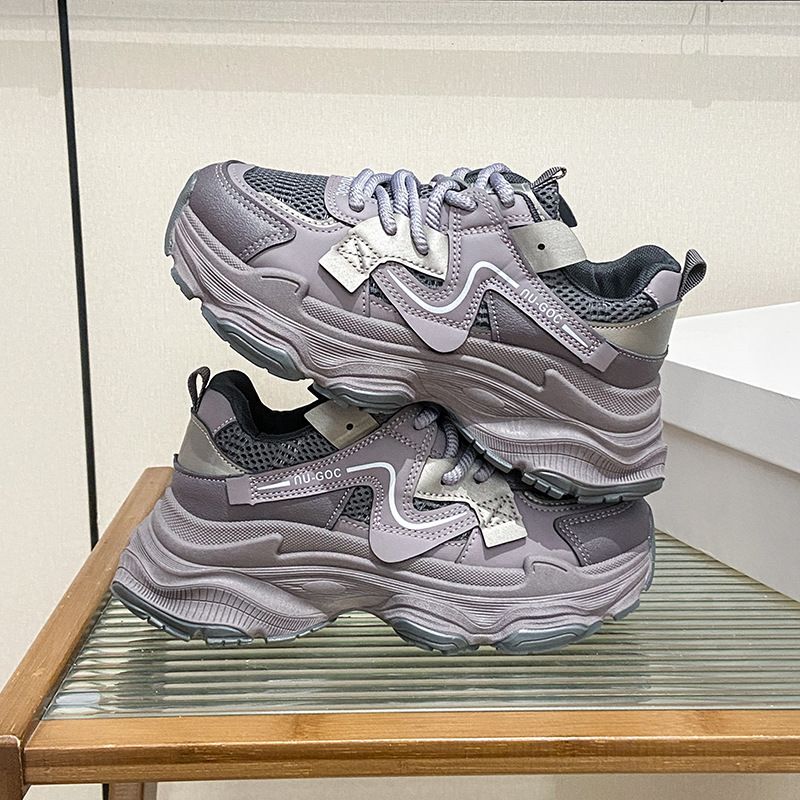 Spring Women's Chunky Sneakers - Style Platform Running Shoes | 5cm Height Increase & Breathable Casual Shoes ZL7522_vogvips.com
