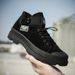 Men's Round Head Leather Casual Men's Casual Single Shoes Front Lace-up Tooling Shoes Single Shoes Men's Shoes_vogvips.com