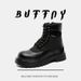 Thick-soled Heightening Martin Boots Tooling Boots Outdoor Hiking Boots Retro Short Boots_vogvips.com