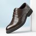 Niche Genuine Leather Casual Shoes Spring Business Formal Shoes Inner Heel Increased Suit Wedding Men's Shoes Lace-Up_vogvips.com