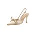 Bow High Women, Slim Heels For Spring Summer 2025, New Style With Champagne Colored Silk And Evening Temperament,_vogvips.com