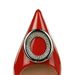 1961-K61 Style Banquet Fashionable Patent Leather Shallow Mouth Pointed Metal Rhinestone Buckle Single Shoes Women's_vogvips.com
