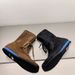 Women Boxing Boots XJ Women's Shoes 25 Autumn Winter Fashion Stretch Fabric Patchwork Suede Round Toe Lace-Up Slip-On Flat Boxing Short_vogvips.com