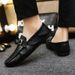 Men's casual leather shoes low help set feet men breathable trend lazy man pedal driving men's shoes bean shoes men_vogvips.com