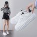 White 2025 Summer New Versatile Student Board For Women Ins Korean Edition Thick Soled Sports And Leisure Shoes 8802_vogvips.com