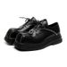 Buffny Men's Chunky Sole Square Toe Zip-Up Leather Shoes - Punk Gothic Business Casual Shoes For Men_vogvips.com