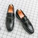 Loafers 2025 New Slip-On Large Size Business Casual Men's Small Leather Shoes_vogvips.com