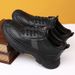 European Warm Series Winter Shoes With Fleece Lining, Warm Cotton Men's Leather Shoes, High-top Outdoor Boots, Trendy And Versatile_vogvips.com