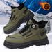 Winter Fleece-Lined High-Top Martin Boots For Men, British Retro Work Shoes, Thick-Soled, Extra-Thick Warm Cotton Short_vogvips.com