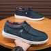 Chulefu Casual Men's Sail Leather Surface Shoes, Shoe Covers, Lazy Feet, One Foot Pedaling_vogvips.com