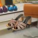 2025 New Red Chunky Rhinestone Slippers Square Toe Woven Strap Shiny Diamond Decorated High Heel Fashionable Versatile_vogvips.com