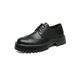 Men's Shoes Teenagers' Thick Soled Fashionable Men's Shoes, New Style Brogue Big Head Leather Shoes, Low Top Outdoor Lace Up Fashionable Casual Shoes_vogvips.com