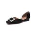 Fashionable Square Buckle Hollow Flat For Women, Shallow Open-toe Sandals, Slip-on Mary Jane Shoes, French-style_vogvips.com