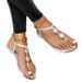Women's Flat Sandals Summer Casual Flat Toe Beach Plus-size Sandals_vogvips.com