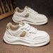 Men's White Platform Sneakers Casual Fashion Thick Sole Skateboarding Street Style Comfort Breathable Lace Up Cool_vogvips.com