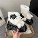 Original Cute Lolita Snow For Women 2025 New Winter Fleece Lined Thickened Warm Short Boots Thick Sole Cotton Shoes_vogvips.com