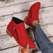 Independent Station Wish Foreign Trade Shoes New Thick Large Size 's Suede Martin Low Heel Side Zipper Short Boots_vogvips.com